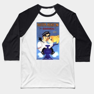 Vintage Movie Poster Buster Keaton Baseball T-Shirt